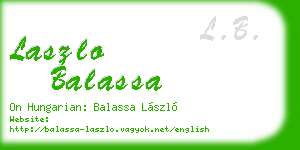 laszlo balassa business card